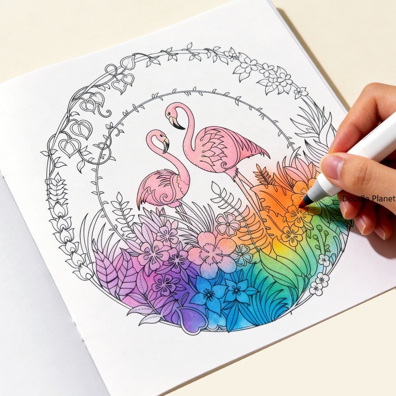 Photography Book - Tropical Plant and Flower Coloring Picture