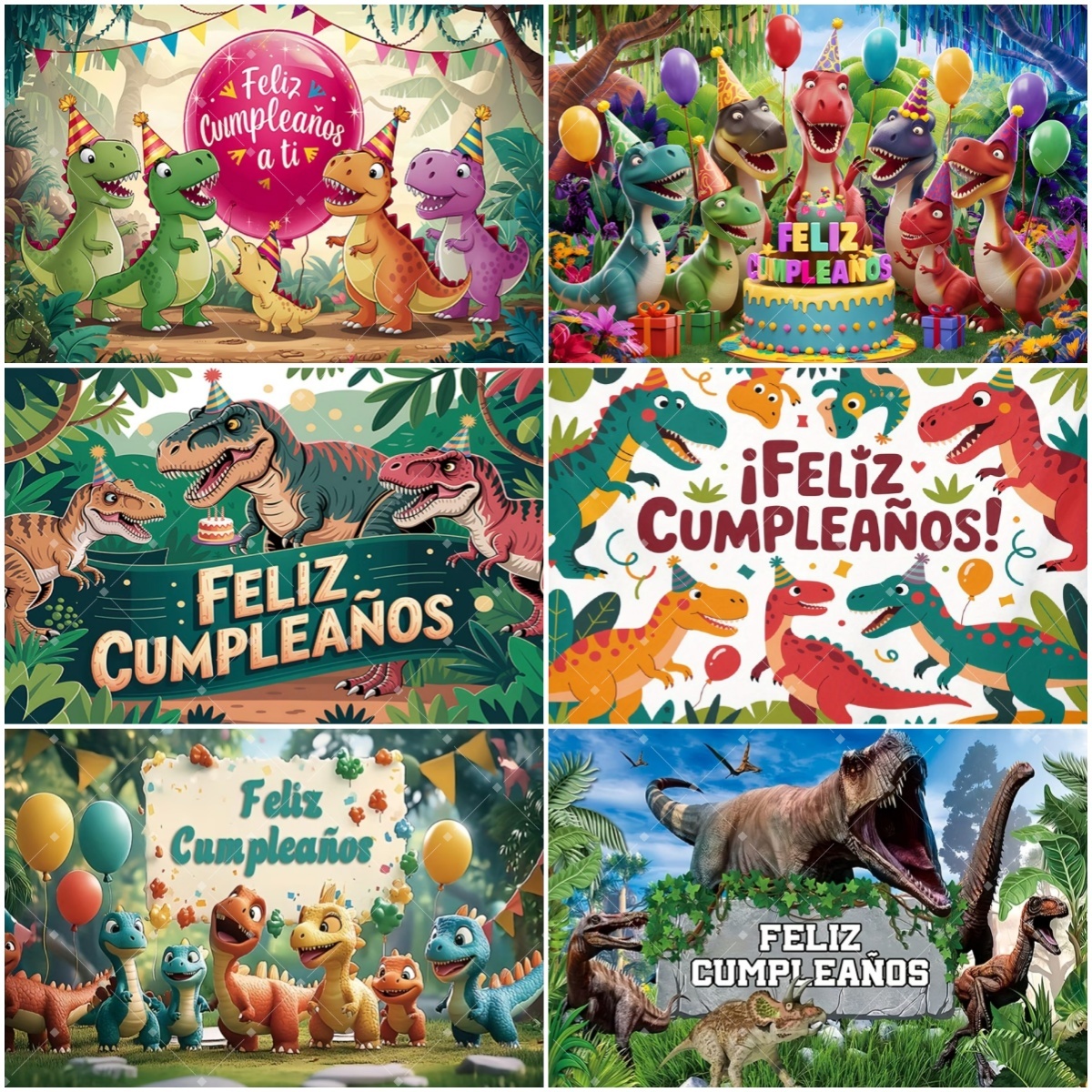 Photography Composition - Jurassic Dinosaur Jungle Theme Background Spanish