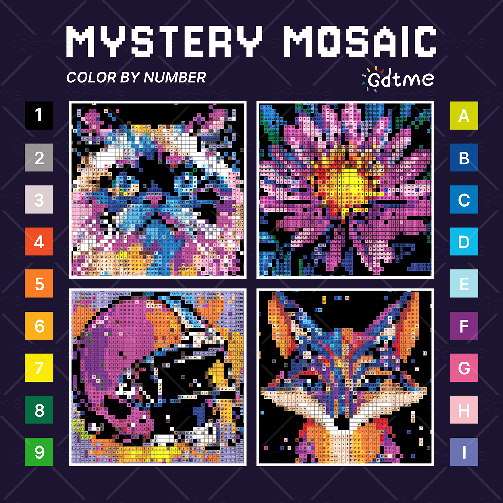 Photography Book - 1pc Funny Mystery Mosaics Pixel Animal