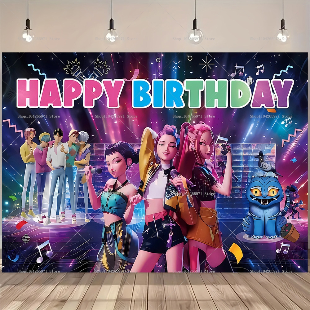 Photography Term - kpop Demon Hunters Backdrop Party Decor