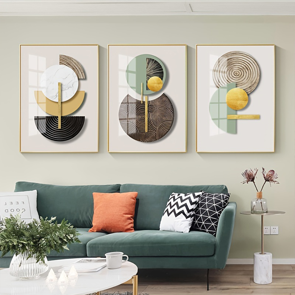 Frameless Golden Green Abstrac - Photography Geometry incelemesi ve fiyatı
