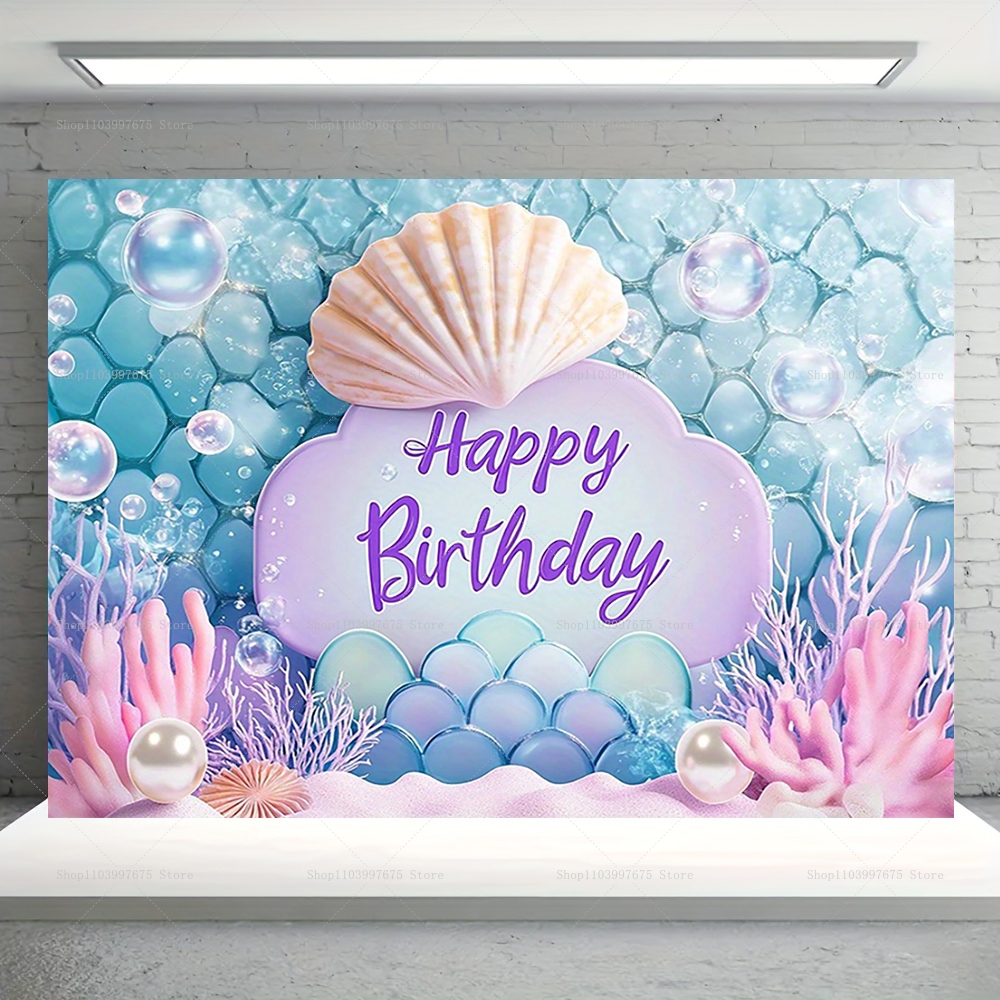 Mermaid Party Backdrops Childr - Photography Term incelemesi ve fiyatı