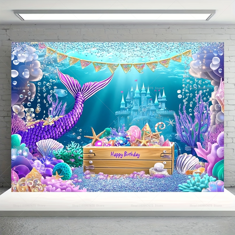 Mermaid Party Backdrops Childr - Photography Term incelemesi ve fiyatı