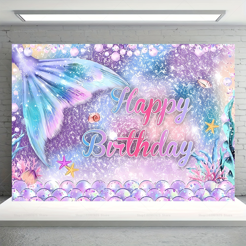 Mermaid Party Backdrops Childr - Photography Term incelemesi ve fiyatı