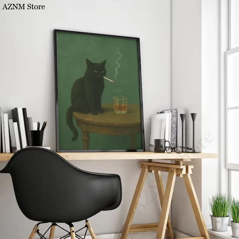 Moody Black Cat Green Backgrou - Photography Jokes incelemesi ve fiyatı