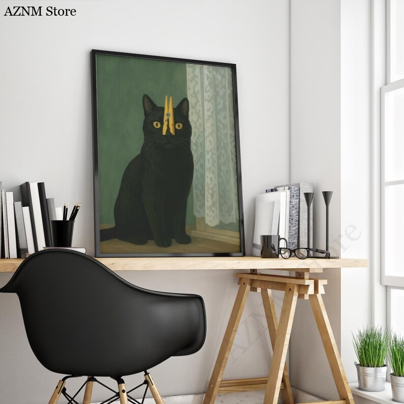 Moody Black Cat Green Backgrou - Photography Jokes incelemesi ve fiyatı