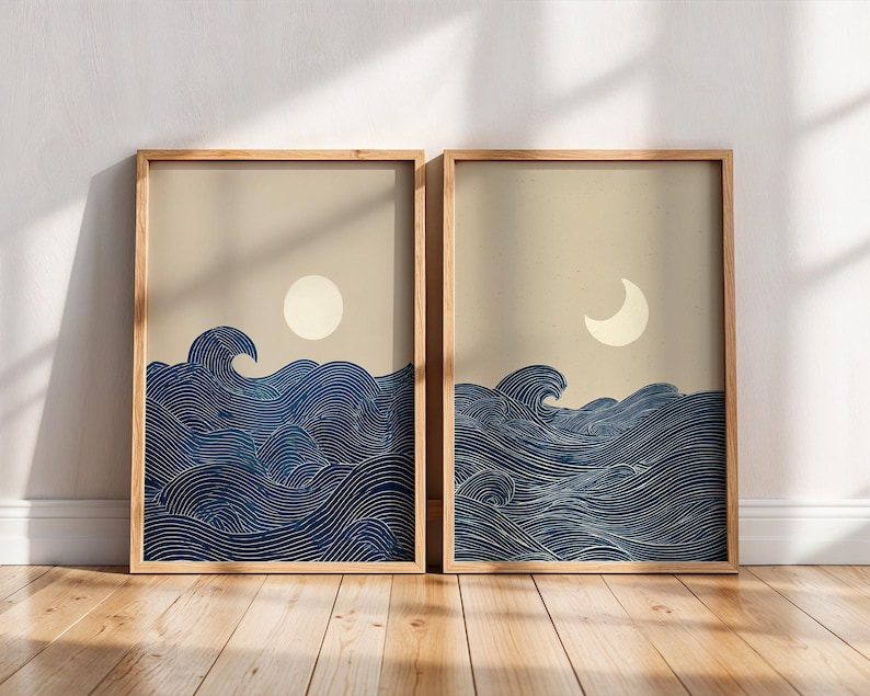 2pcs Japandi Minimalist Moon C - Photography Design incelemesi ve fiyatı