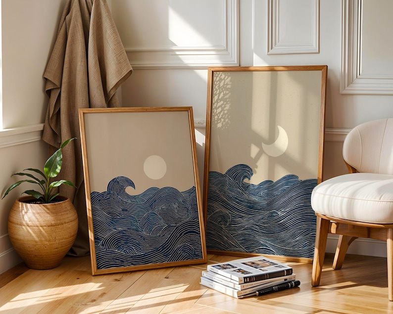 2pcs Japandi Minimalist Moon C - Photography Design incelemesi ve fiyatı