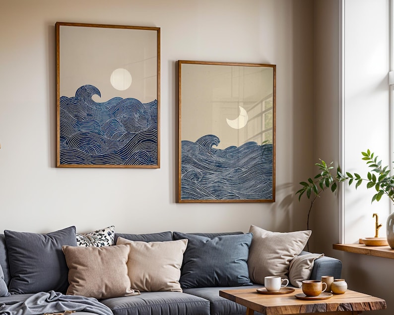2pcs Japandi Minimalist Moon C - Photography Design incelemesi ve fiyatı