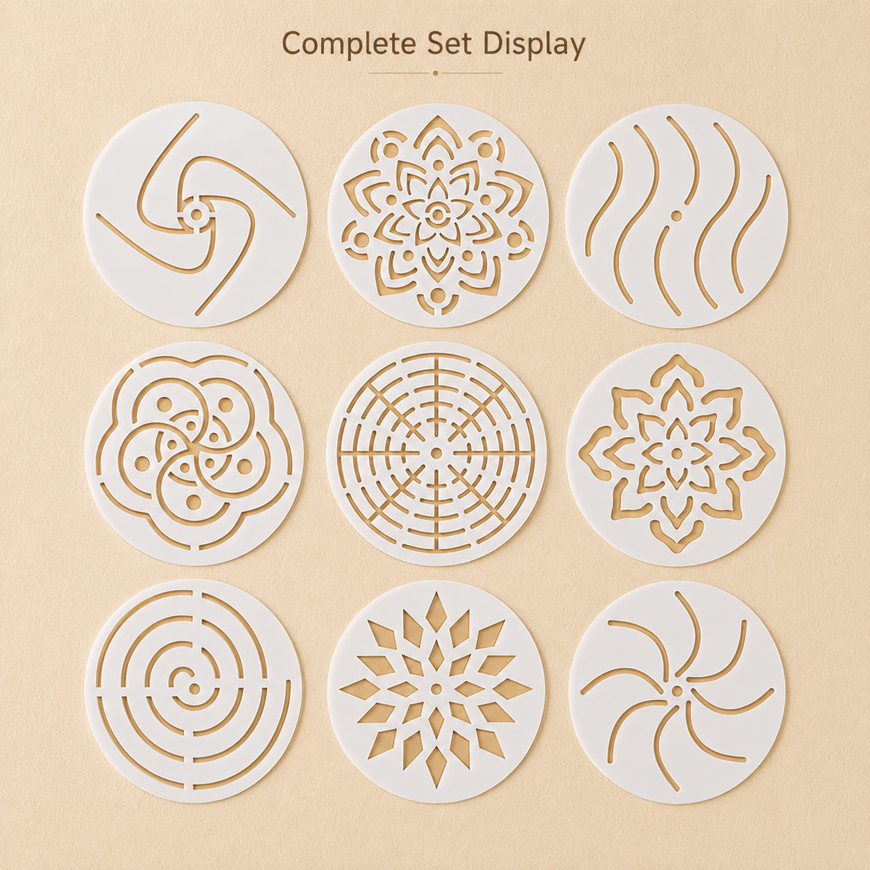 9Pcs 5.5in Round Mandala Stenc - Photography Geometry incelemesi ve fiyatı