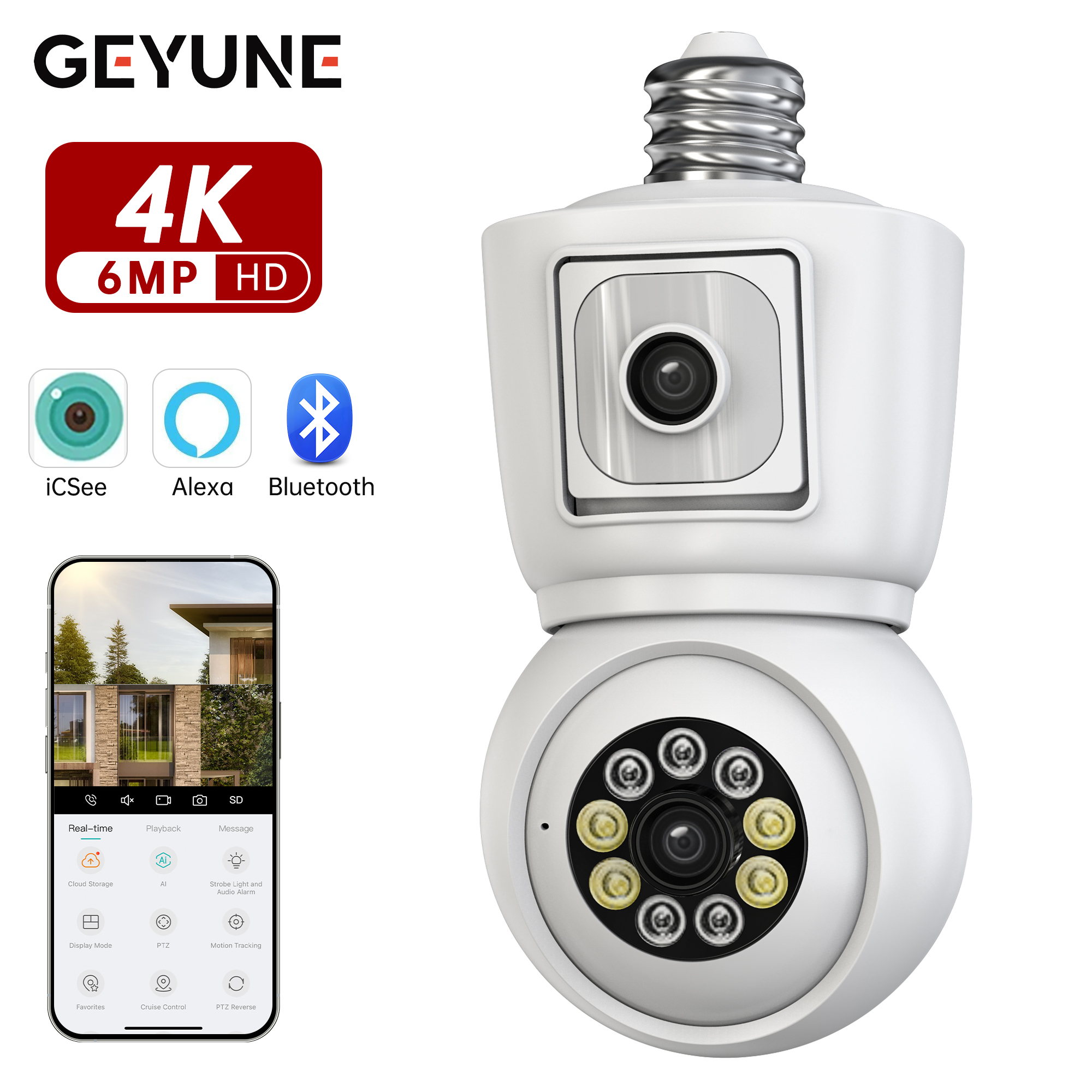 8MP E27 Bulb WiFi Camera 4K Du - Photography Term incelemesi ve fiyatı