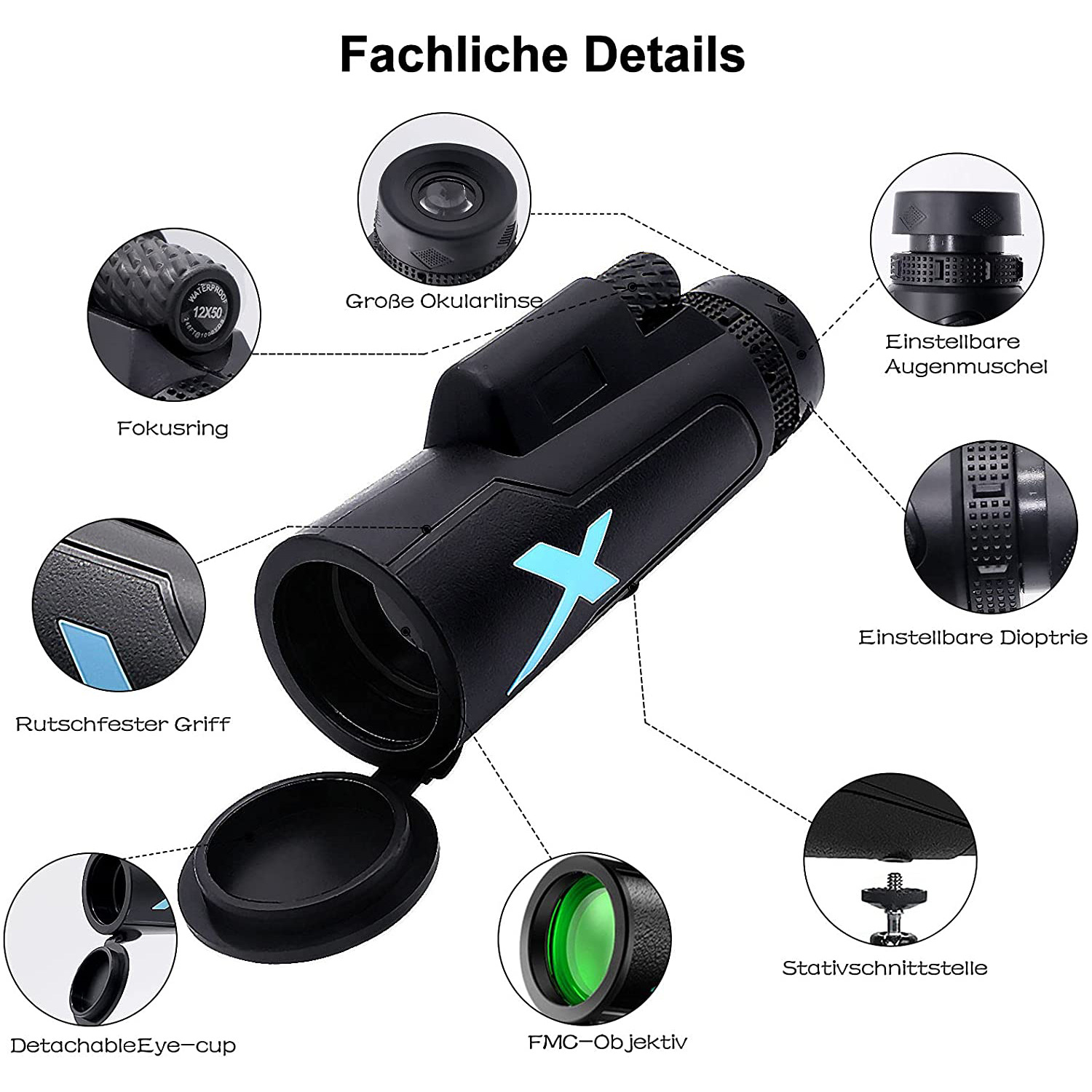 Mini Telescopes 12x50 High Pow - Photography High Angle incelemesi ve fiyatı
