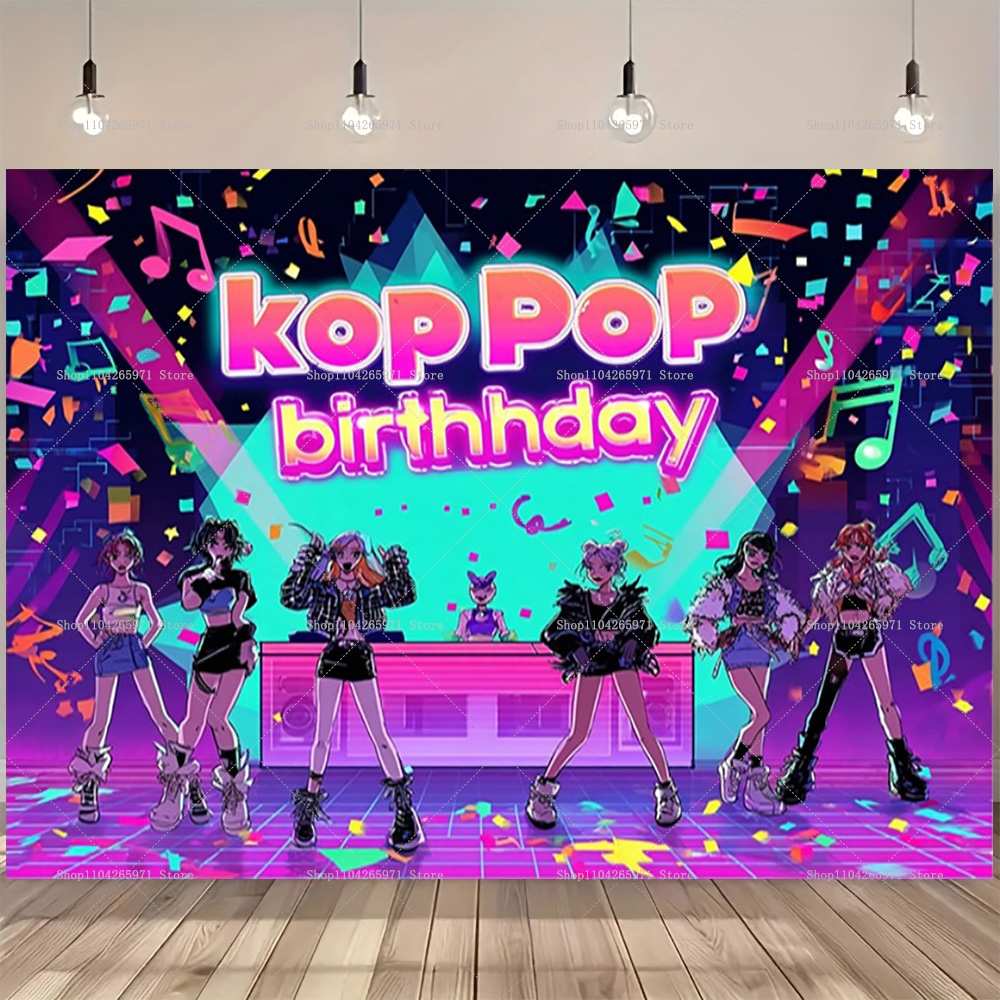 kpop Demon Hunters Backdrop Pa - Photography Term incelemesi ve fiyatı