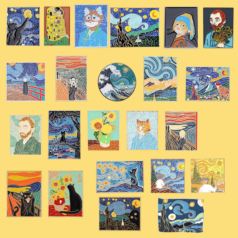 Cartoon Oil Painting Brooch St - Photography Geometry incelemesi ve fiyatı