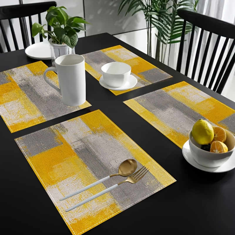 VIKAMA Yellow Gray Abstract Oi - Photography Geometry incelemesi ve fiyatı