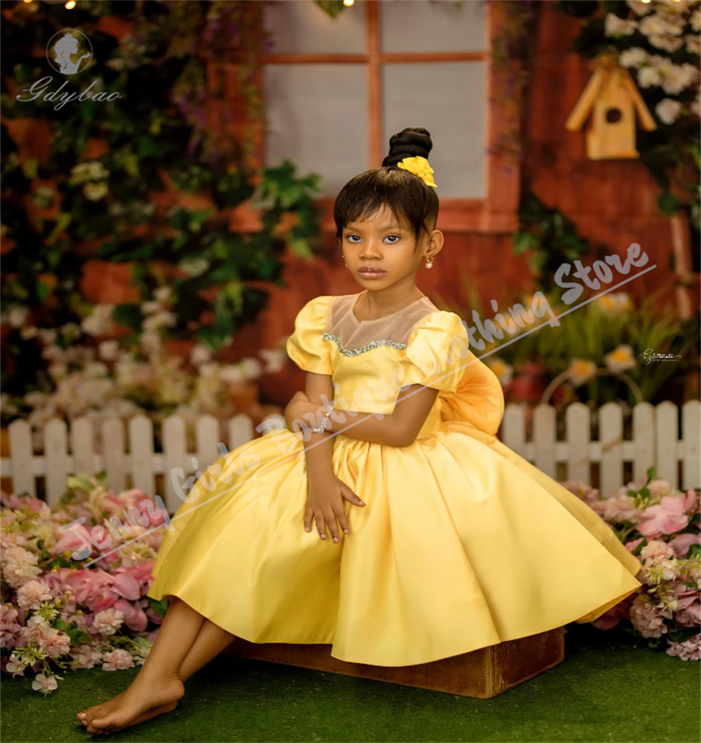 Flower Girl Dress Satin Knee-l - Photography Solo incelemesi ve fiyatı