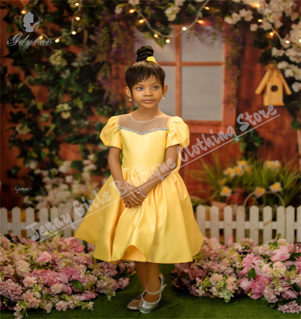 Flower Girl Dress Satin Knee-l - Photography Solo incelemesi ve fiyatı