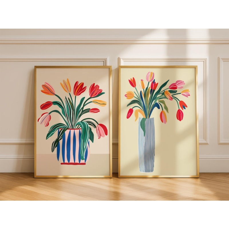 2pcs Tulip Flowers Canvas Wall - Photography Design incelemesi ve fiyatı