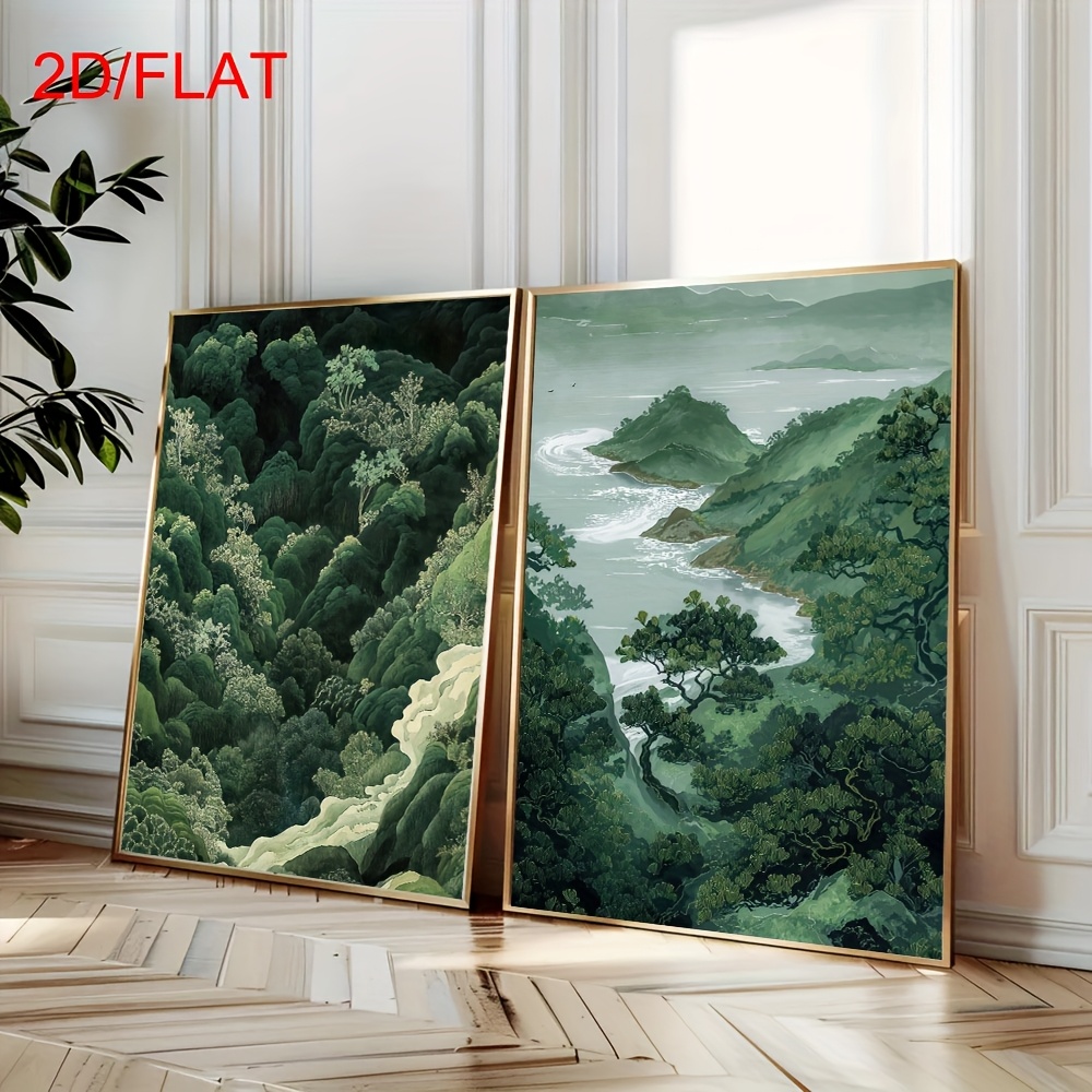 2pcs Modern Green Forest Mount - Photography Design incelemesi ve fiyatı