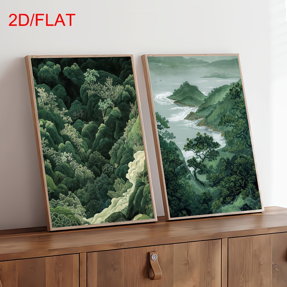 2pcs Modern Green Forest Mount - Photography Design incelemesi ve fiyatı