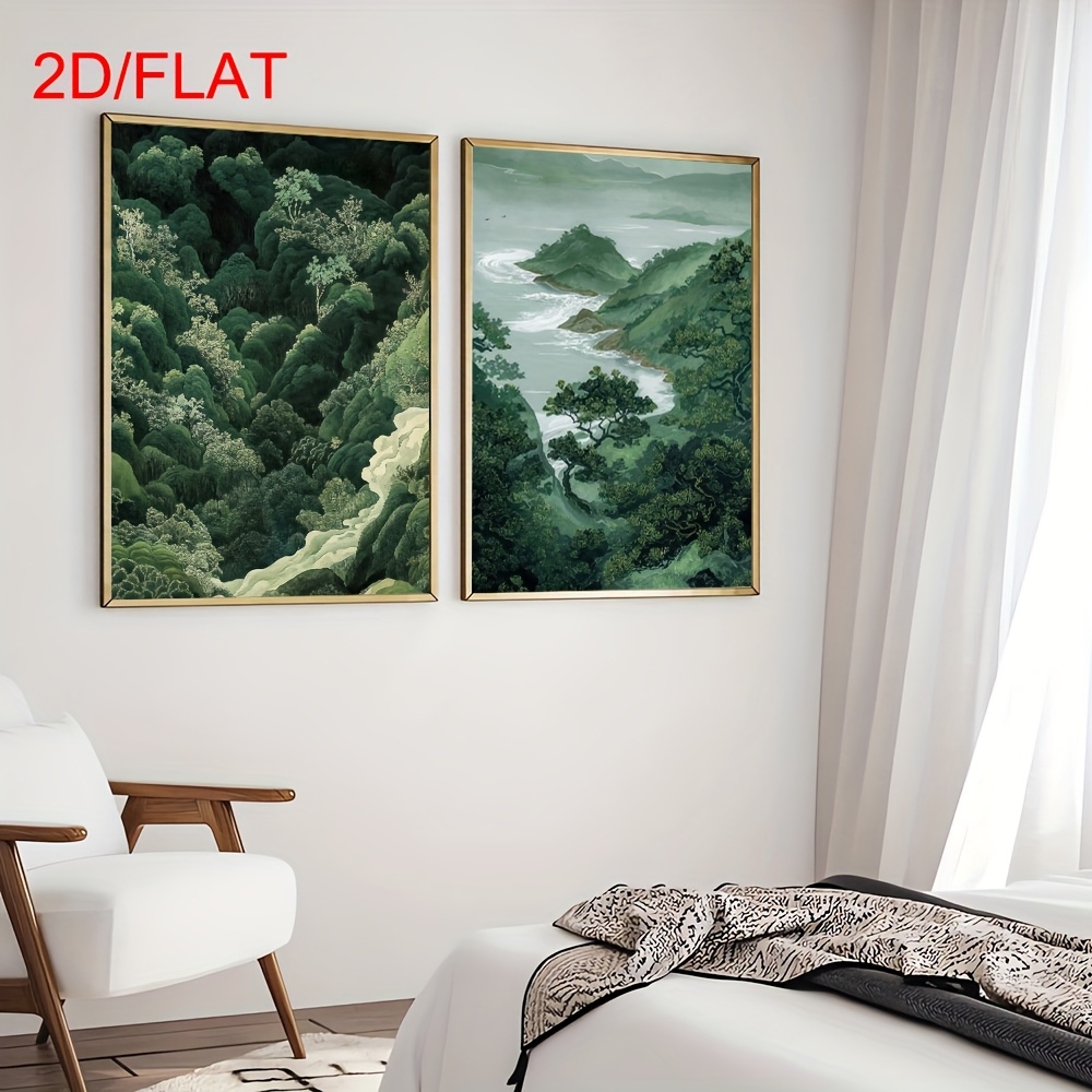 2pcs Modern Green Forest Mount - Photography Design incelemesi ve fiyatı