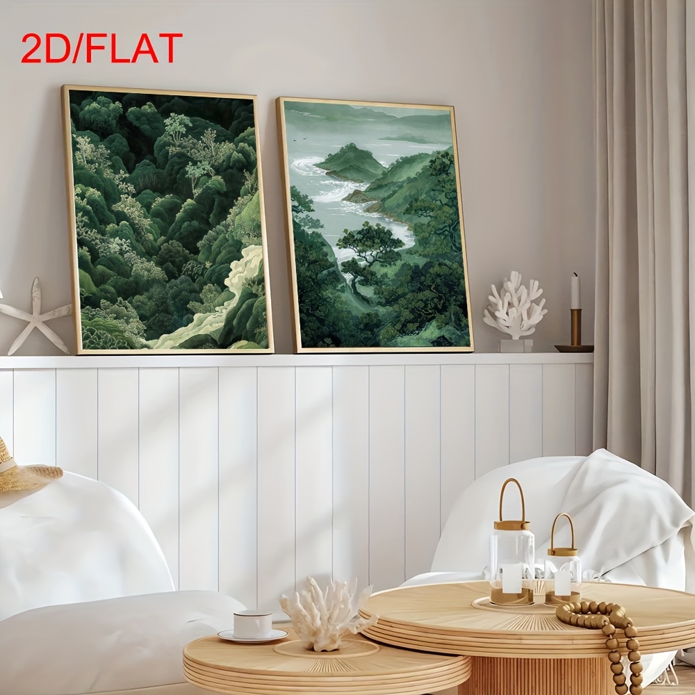 2pcs Modern Green Forest Mount - Photography Design incelemesi ve fiyatı